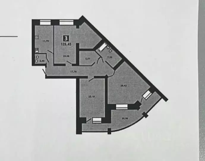 3-к кв. Красноярский край, Красноярск ул. Копылова, 19 (125.45 м) - Фото 1