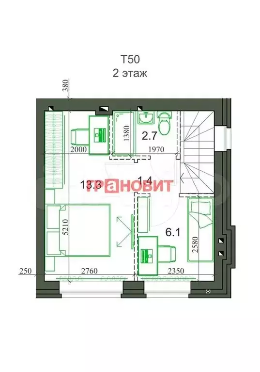 таунхаус 53 м на участке 1 сот. - Фото 1