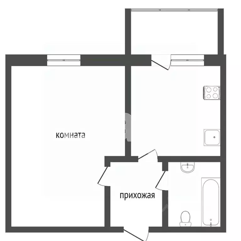 1-к кв. Тамбовская область, Тамбовский муниципальный округ, д. Крутые ... - Фото 1