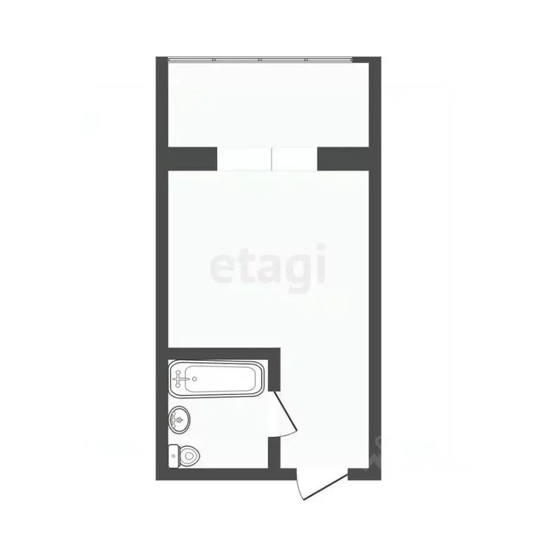 Студия Тюменская область, Тюмень ул. Энергетиков, 60а (16.6 м) - Фото 2