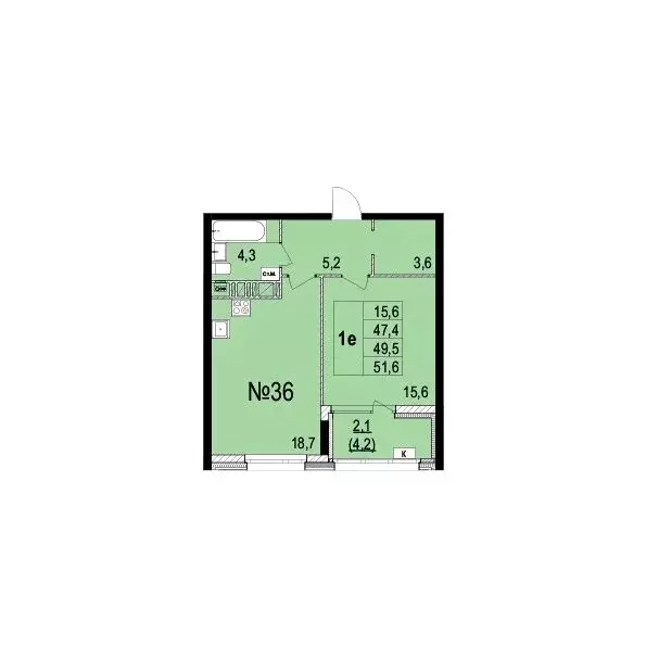 1-комнатная квартира: Ярославль, улица Лисицына, 23 (49.5 м) - Фото 0