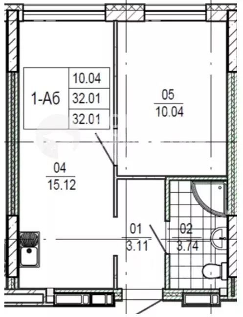 1-к кв. Свердловская область, Екатеринбург ул. Амундсена (32.1 м) - Фото 2
