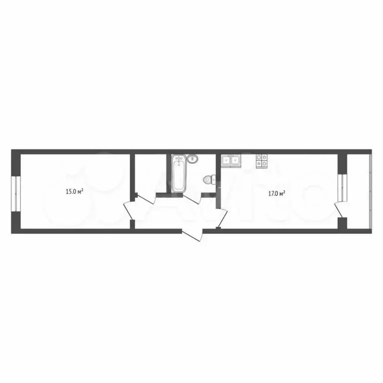 1-к. квартира, 40 м, 12/17 эт. - Фото 0