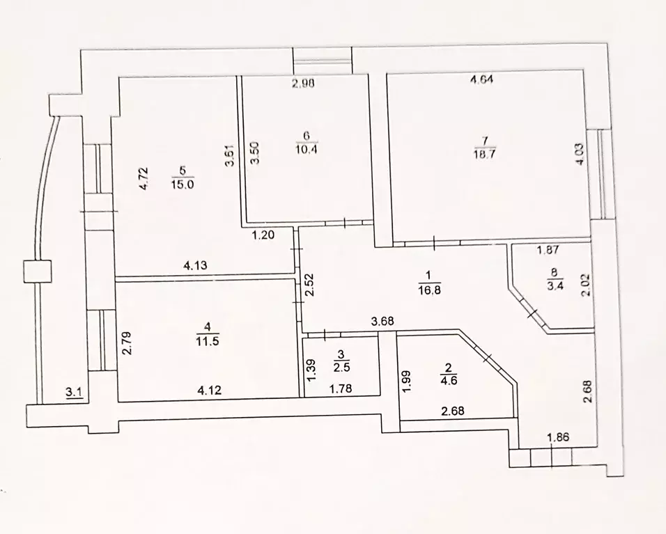 Продаётся 3-к квартира, 82.9 м - Фото 1