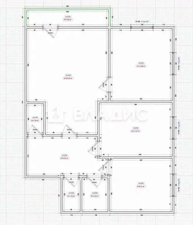 3-к кв. Пензенская область, Пенза ул. Дзержинского, 21 (53.7 м) - Фото 2