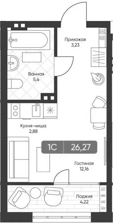 Студия Новосибирская область, Новосибирск Биография жилой комплекс ... - Фото 0