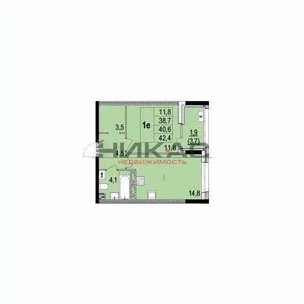 1-к кв. Ярославская область, Ярославль ул. Лисицына, 23 (40.6 м) - Фото 2