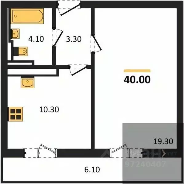 1-к кв. Воронежская область, Воронеж ул. Загоровского, 5/3 (40.0 м) - Фото 0