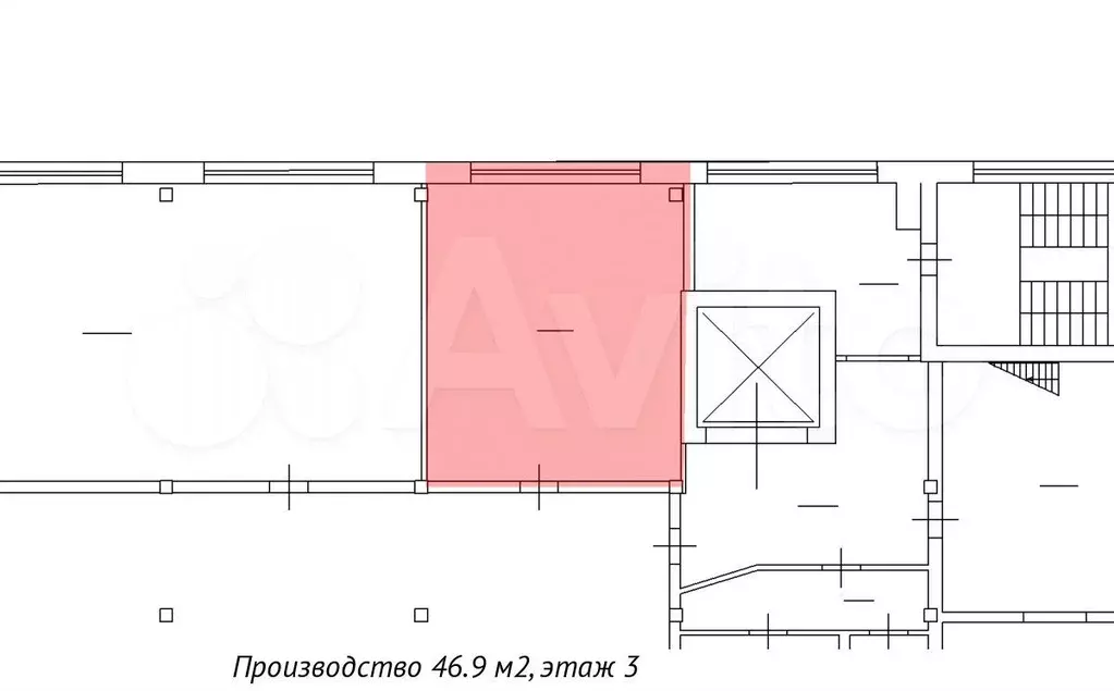 Производство 46.9 м на юге, грузовой лифт, рядом метро - Фото 0