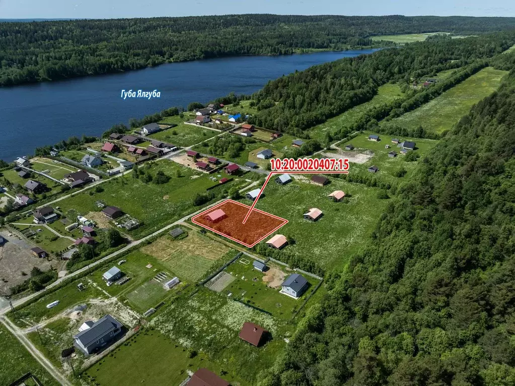 Участок в Карелия, Прионежский район, Заозерское с/пос, д. Ялгуба  ... - Фото 1