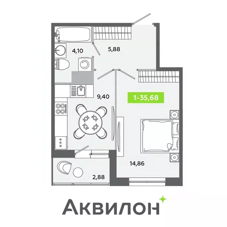 1-к кв. Ленинградская область, Всеволожский район, Заневское городское ... - Фото 0
