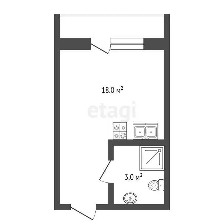 Квартира-студия: Анапа, Пионерский проспект, 20 (18.3 м) - Фото 0