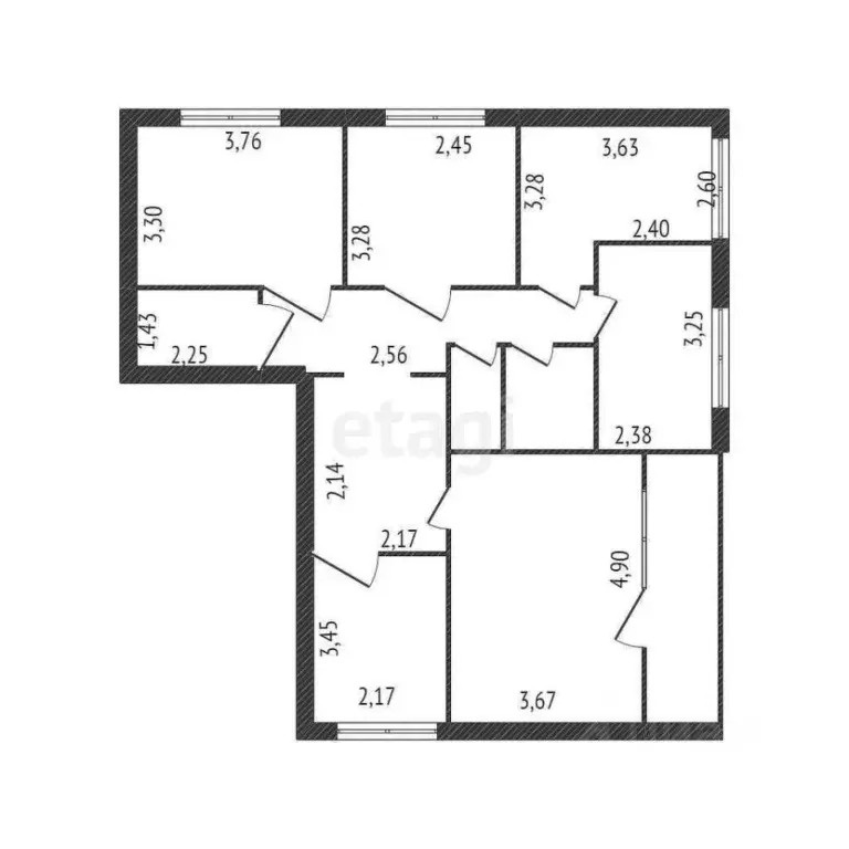5-к кв. Белгородская область, Губкин ул. Победы, 48 (83.1 м) - Фото 1