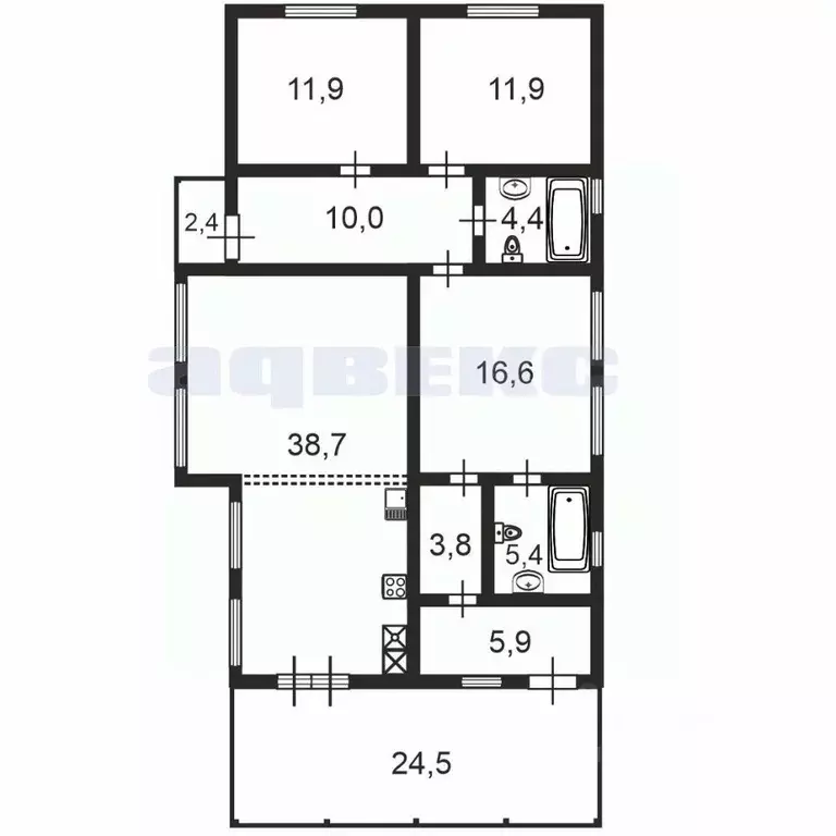 Дом в Ленинградская область, Ломоносовский район, Аннинское городское ... - Фото 2