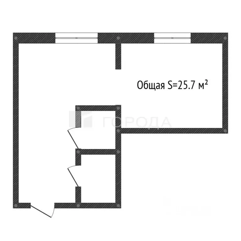 1-к кв. Кемеровская область, Новокузнецк ул. Климасенко, 11/4 (25.7 м) - Фото 2