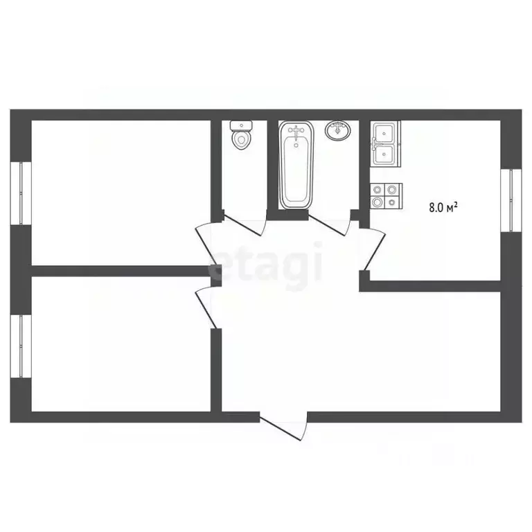 2-к кв. Ямало-Ненецкий АО, Муравленко ул. Украинских строителей, 3 ... - Фото 2
