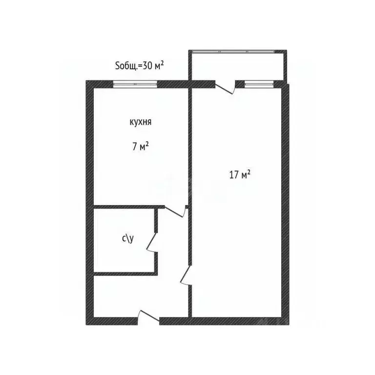1-к кв. Брянская область, Брянск Песчаная ул., 1 (30.0 м) - Фото 2