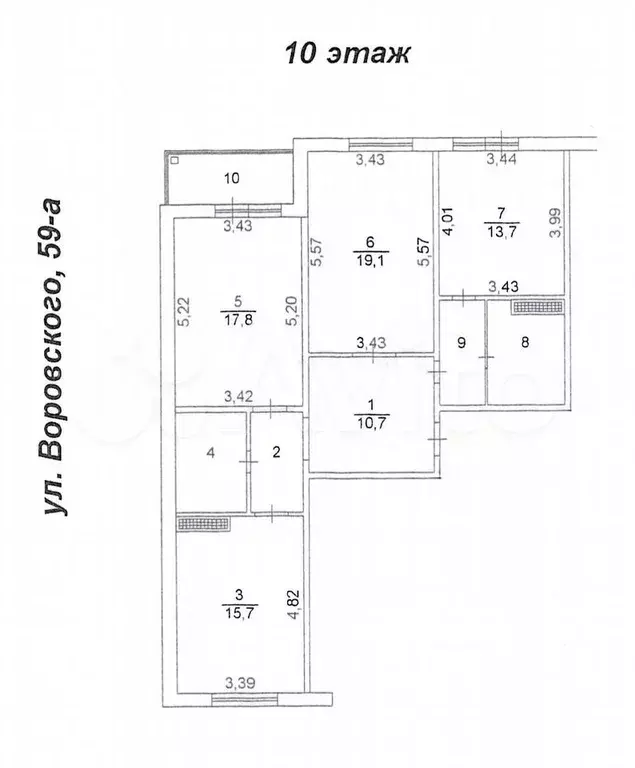 3-к. квартира, 95 м, 10/16 эт. - Фото 0