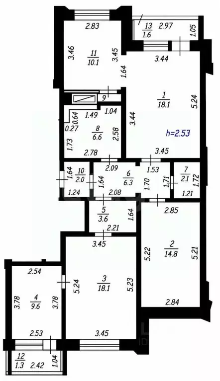 4-к кв. Чувашия, Чебоксары Московский просп., 14 (91.9 м) - Фото 2