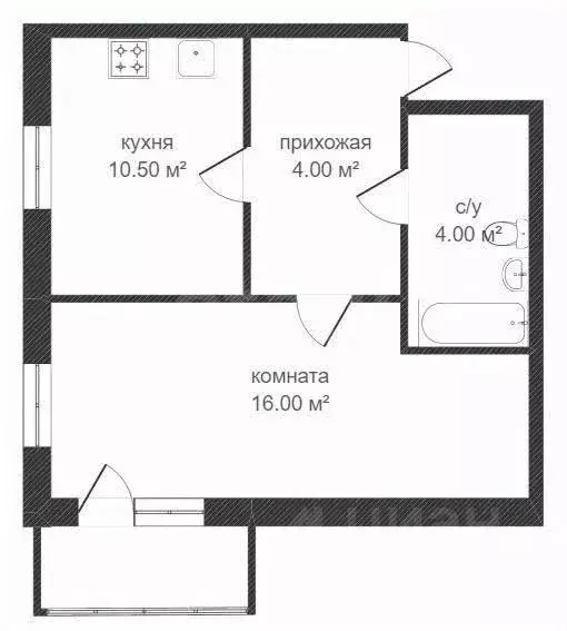 1-к кв. Костромская область, Кострома Венеция мкр, 31 (32.3 м) - Фото 2
