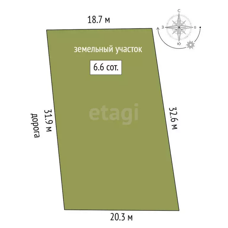 Участок в Якутск, улица Пилотов (6.6 м) - Фото 0