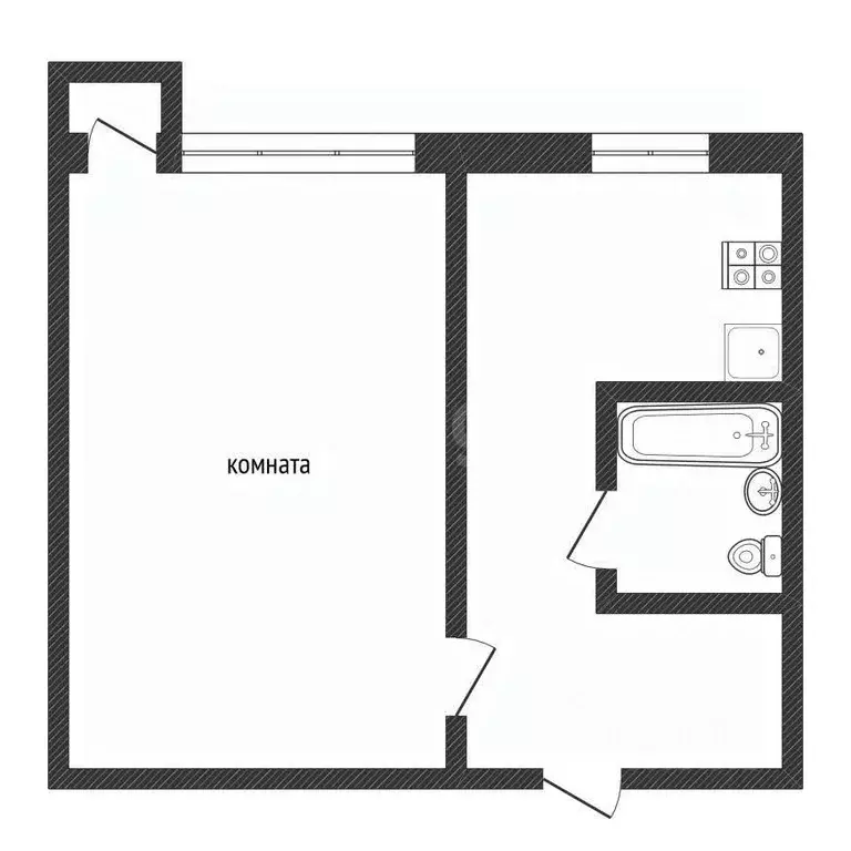 1-к кв. Ленинградская область, Кириши ул. Энергетиков, 19 (29.5 м) - Фото 2
