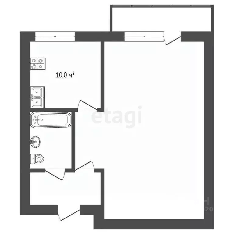 1-к кв. Ярославская область, Тутаев Комсомольская ул., 140 (28.9 м) - Фото 0