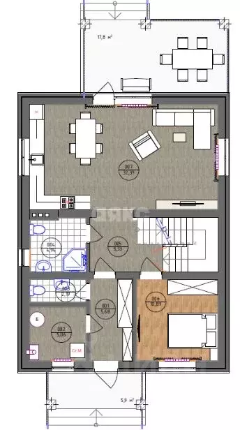 Дом в Крым, Симферопольский район, Добровское с/пос, с. Пионерское ул. ... - Фото 2