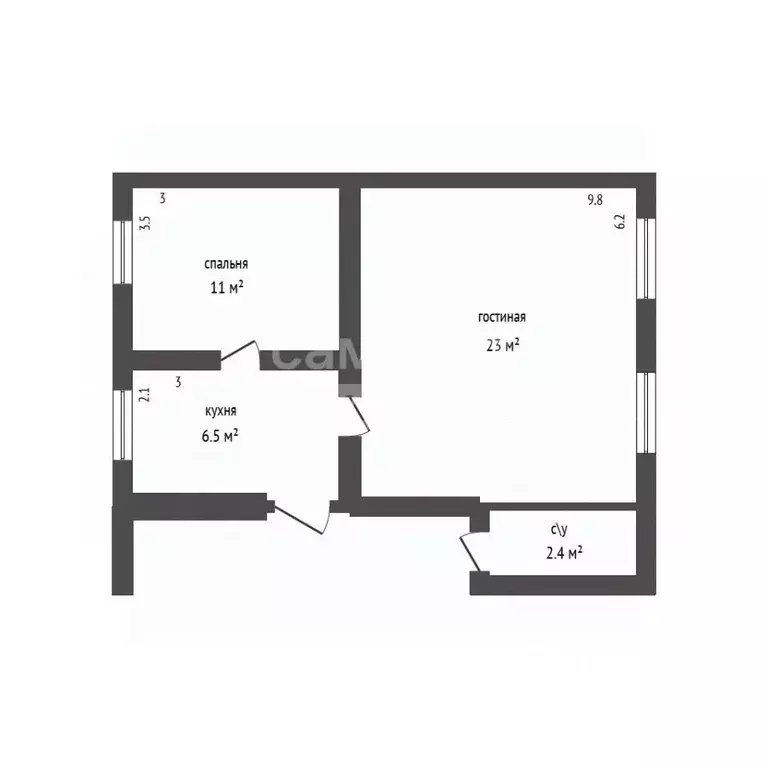 2-к кв. Дагестан, Дербент ул. Курбанова С.Д., 19 (45.0 м) - Фото 1