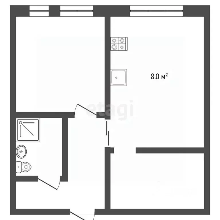 1-к кв. Тюменская область, Тюмень ул. Домостроителей, 4 (37.0 м) - Фото 2