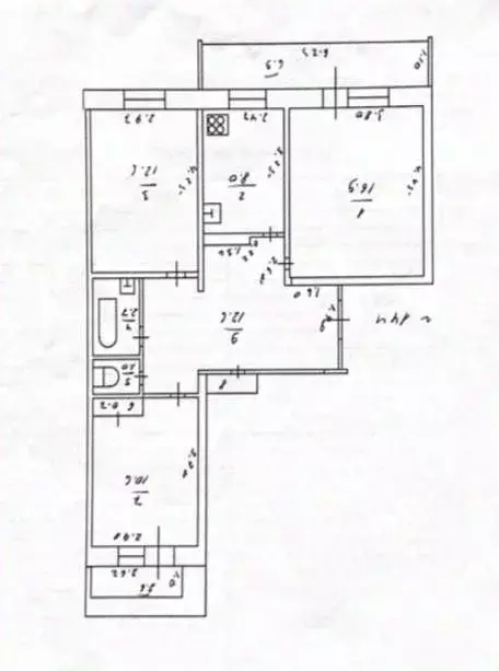 3-к кв. Татарстан, Казань ул. Дубравная, 49 (68.0 м) - Фото 2