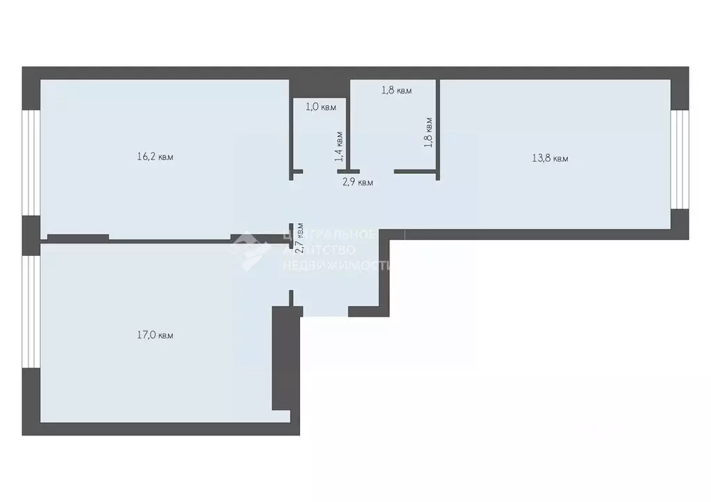 2-к кв. Рязанская область, Рязань ул. Александра Полина, 1 (57.7 м) - Фото 2