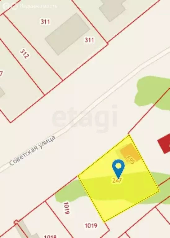 Участок в село Малоенисейское, Советская улица (15 м) - Фото 1