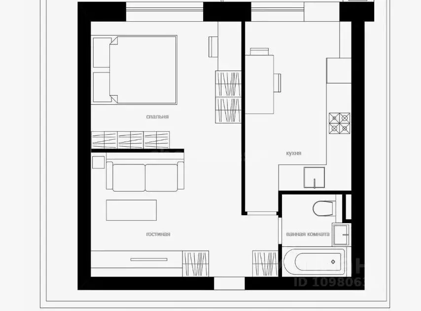 1-к кв. Севастополь ул. Ленина, 32Б (40.0 м) - Фото 1