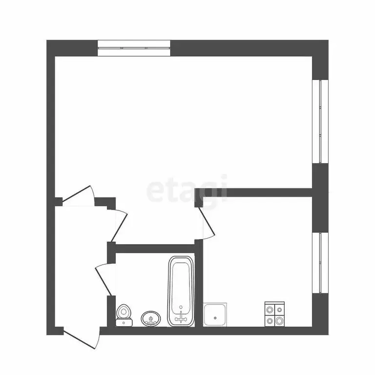 1-комнатная квартира: Саранск, улица Комарова, 3 (30 м) - Фото 1