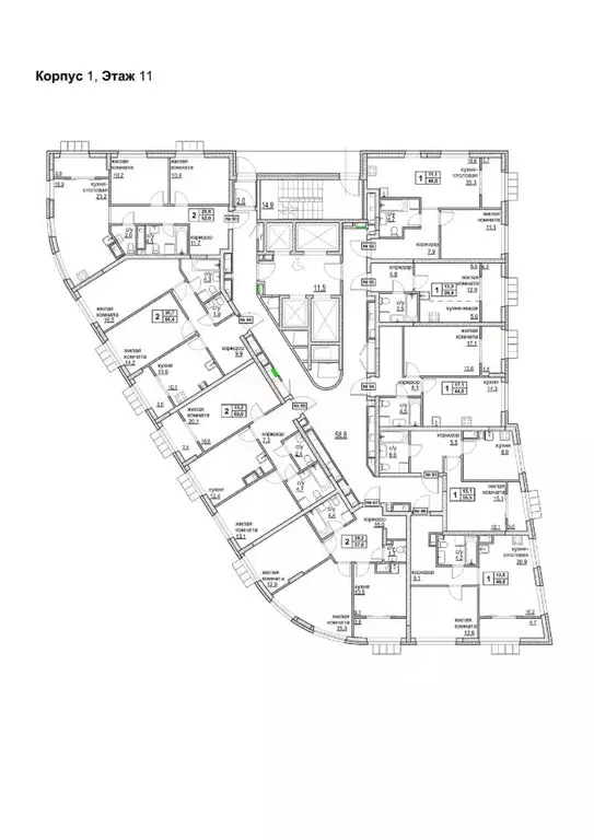 1-к кв. Нижегородская область, Нижний Новгород ул. Ванеева (46.8 м) - Фото 2