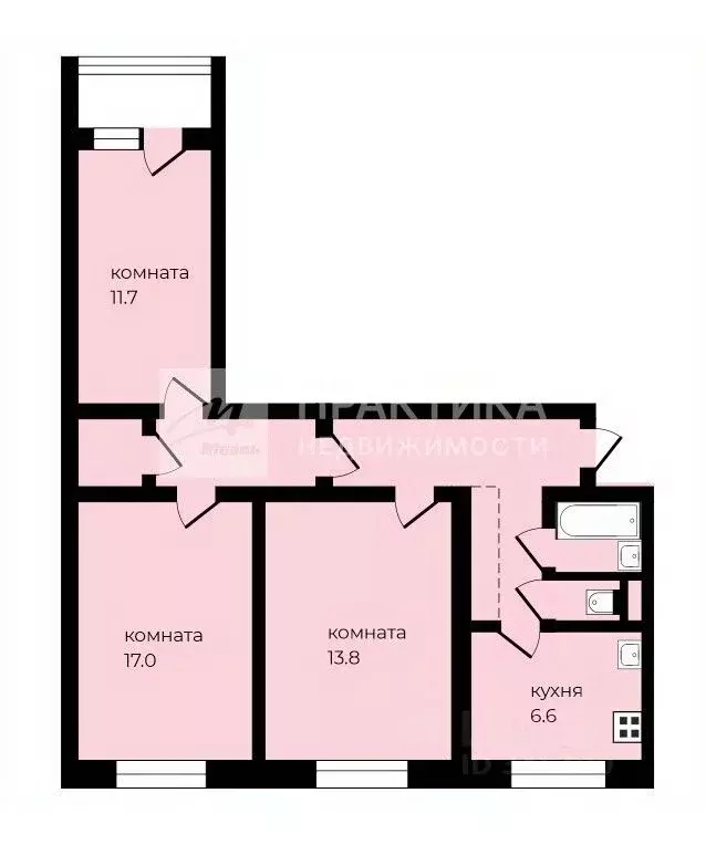 3-к кв. Москва Бибиревская ул., 15 (63.2 м) - Фото 2