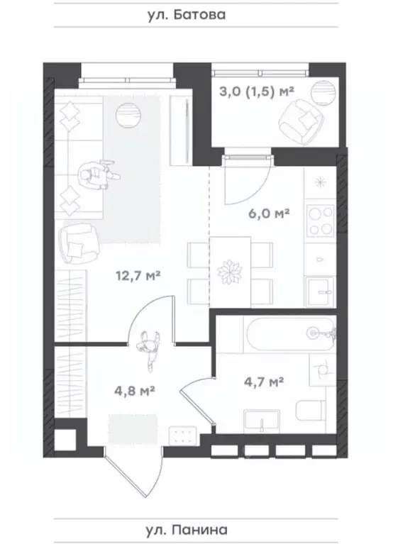 Студия Ярославская область, Ярославль Тутаевское ш., 93Б (29.2 м) - Фото 0