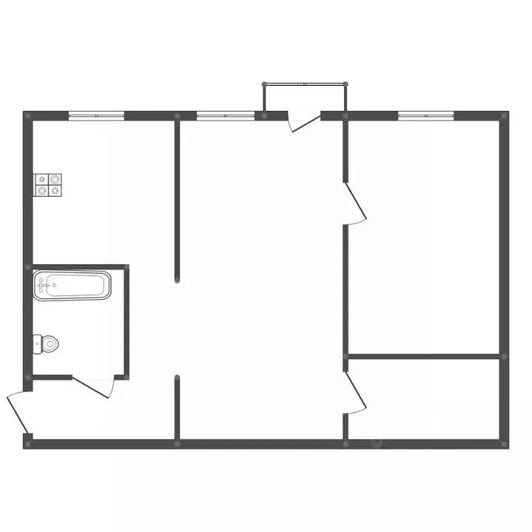 2-к кв. Амурская область, Свободный ул. Орджоникидзе, 55 (42.9 м) - Фото 2