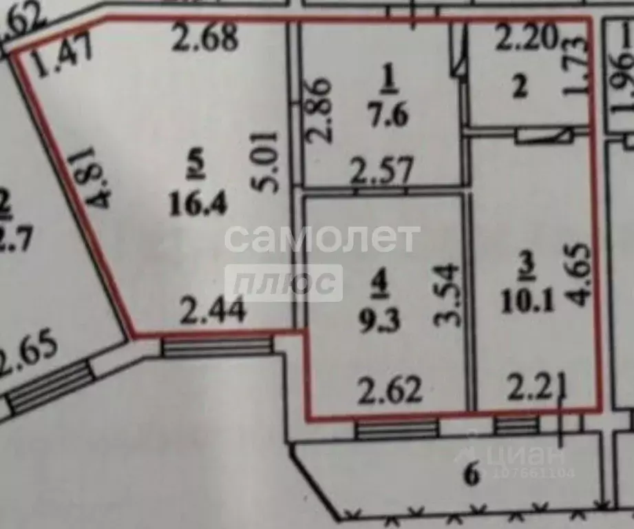 2-к кв. Липецкая область, Липецк ул. И.В. Свиридова, 24к2 (52.0 м) - Фото 2