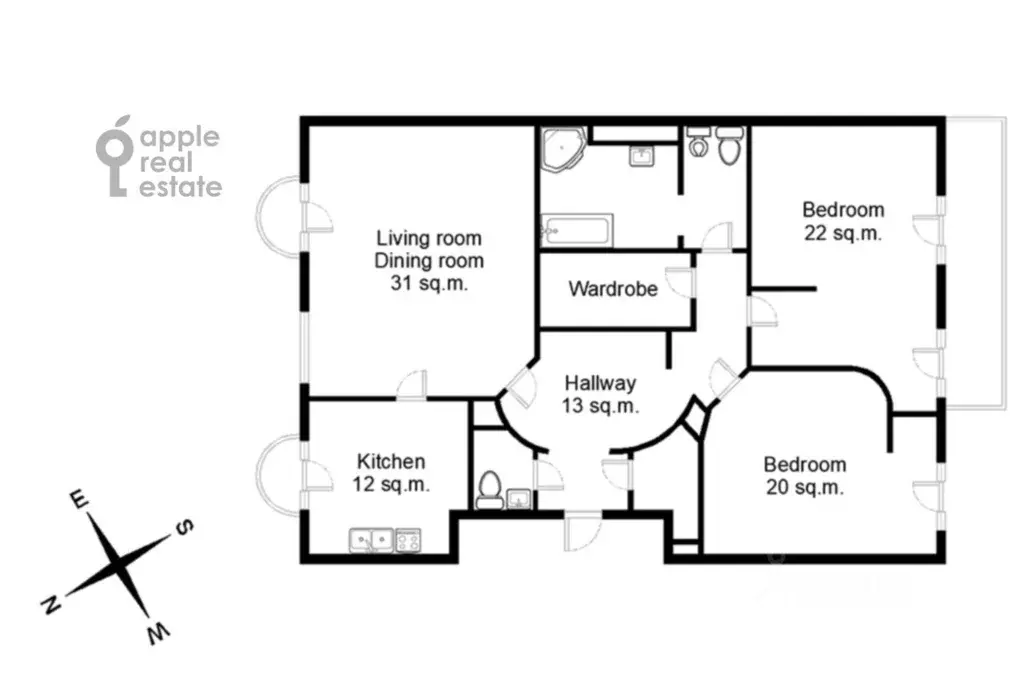 3-к кв. Москва ул. Остоженка, 27К2 (124.0 м) - Фото 2