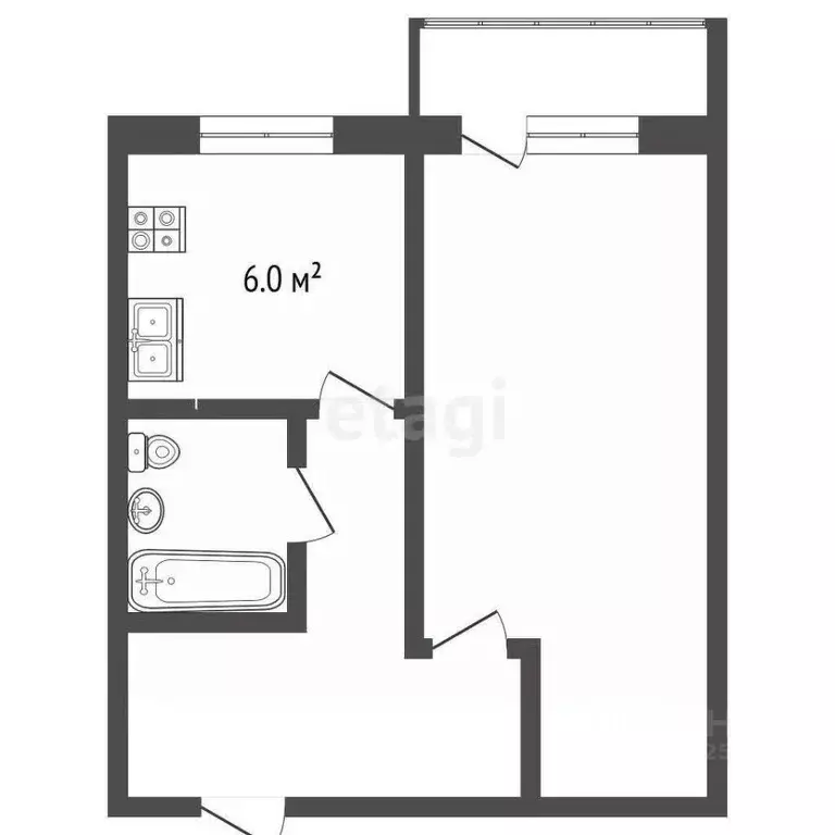 1-к кв. Ставропольский край, Пятигорск ул. Первая Бульварная (32.0 м) - Фото 2