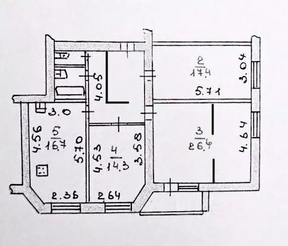 3-к кв. Новгородская область, Валдай Комсомольский просп., 41 (92.3 м) - Фото 2