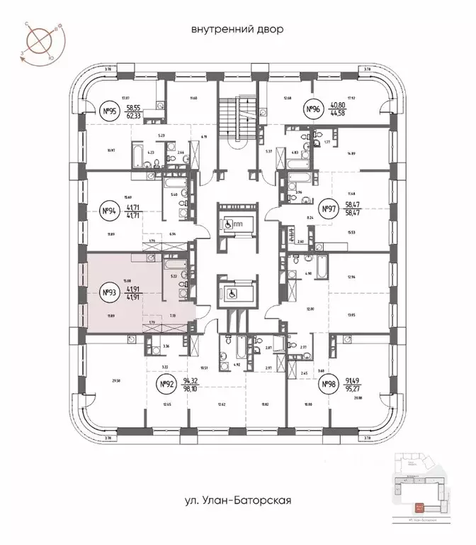 1-к кв. Иркутская область, Иркутск Макс жилой комплекс (41.91 м) - Фото 2