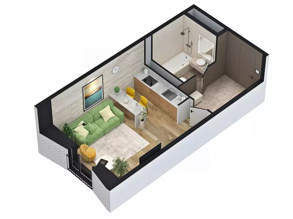 Студия Волгоградская область, Волгоград Дольче Вита жилой комплекс ... - Фото 2