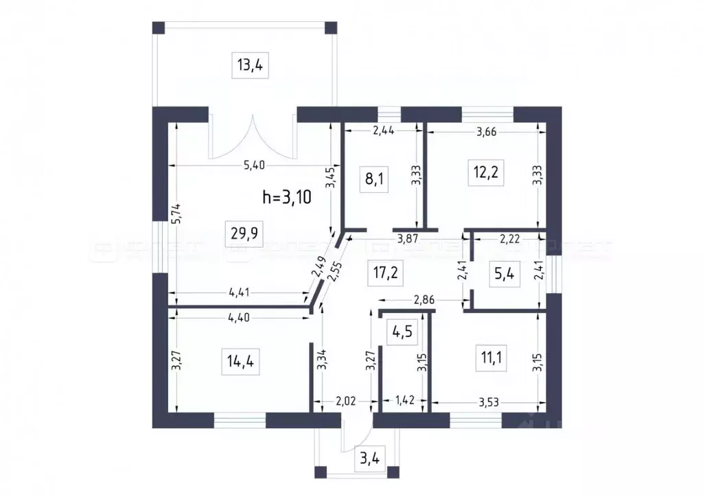 Дом в Татарстан, Высокогорский район, Семиозерское с/пос, д. Макаровка ... - Фото 2
