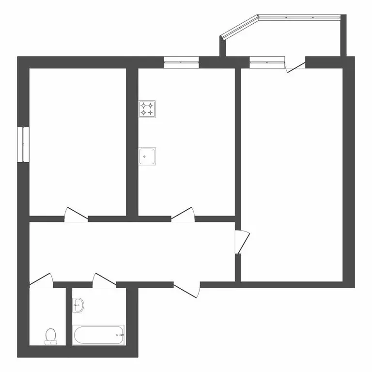 2-комнатная квартира: Тюмень, микрорайон Войновка, улица ... - Фото 0