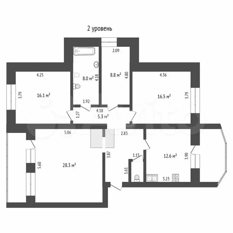 4-к. квартира, 200 м, 1/4 эт. - Фото 1