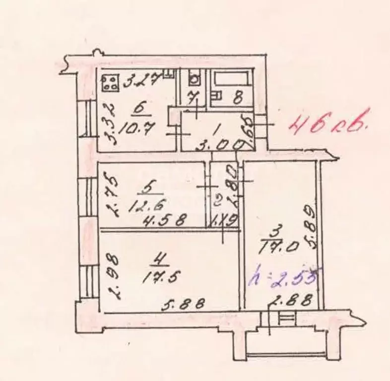 3-к кв. Липецкая область, Липецк Коммунистическая ул., 18А (70.4 м) - Фото 2