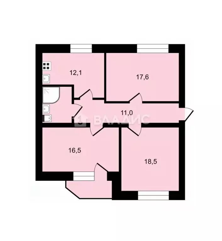 3-к кв. Вологодская область, Вологда ул. Яшина, 3А (81.5 м) - Фото 1